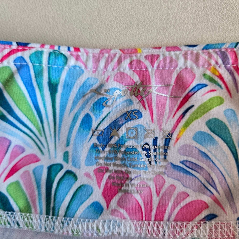 Gottex Multicolor Seashell Print Athletic Skort Sz XS Preppy Coastal Tennis Golf - Picture 8 of 8
